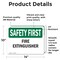 Signmission Fire Extinguisher OSHA Safety First Sign, Vinyl Decal, 14in W x 10in L, 2PK OS-2PACK-SF-D-1014-L-10618 - alternate 6
